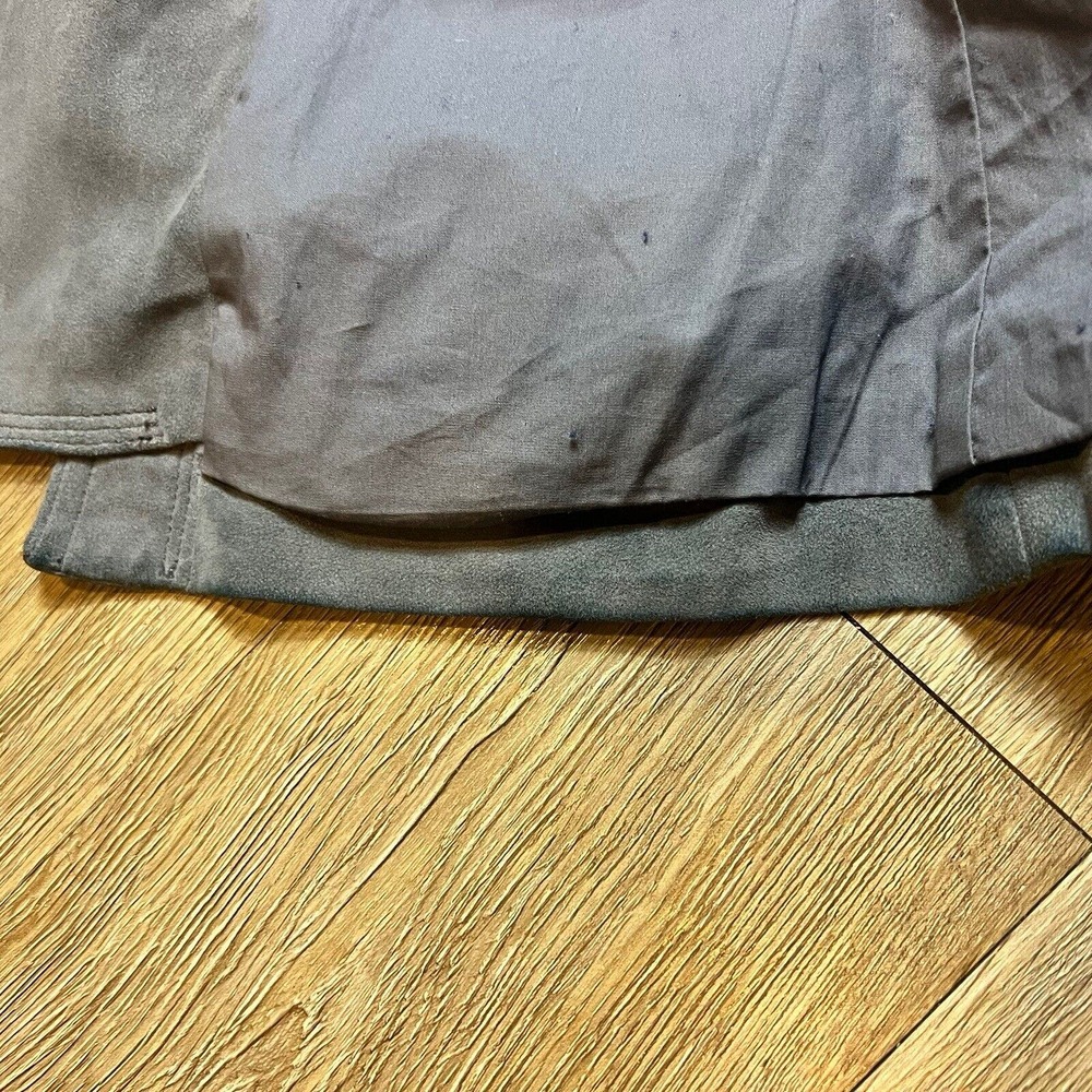 VINCE Vest Nubuck 100% Lamb Leather Genuine Cap Sleeve Grey Zip Front Women's XS - Picture 11 of 12